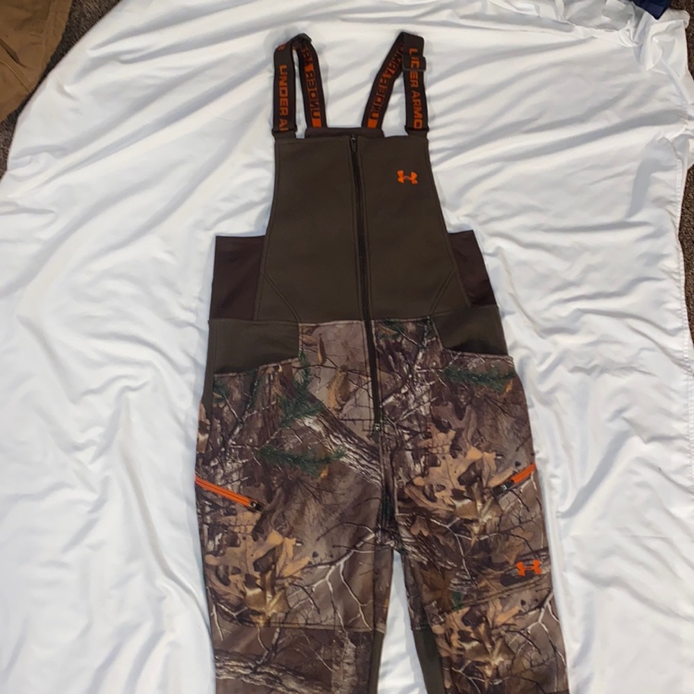 Mens camo under armour bibs
